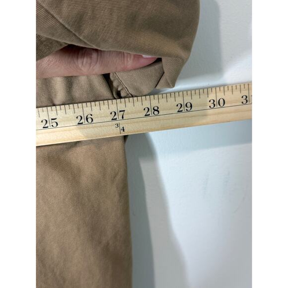 Sonoma Chore Coat Men XXL Tan Brown Corduroy Collar Flannel Lined Full Zip - Picture 9 of 10